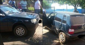 Acidente no centro de Medianeira
